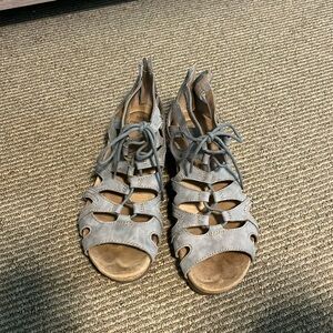 Earth origins grayish blue sandals